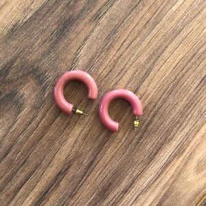 Pink hoop earrings